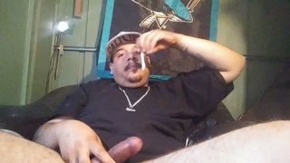 Spun blowing clouds on my own cock