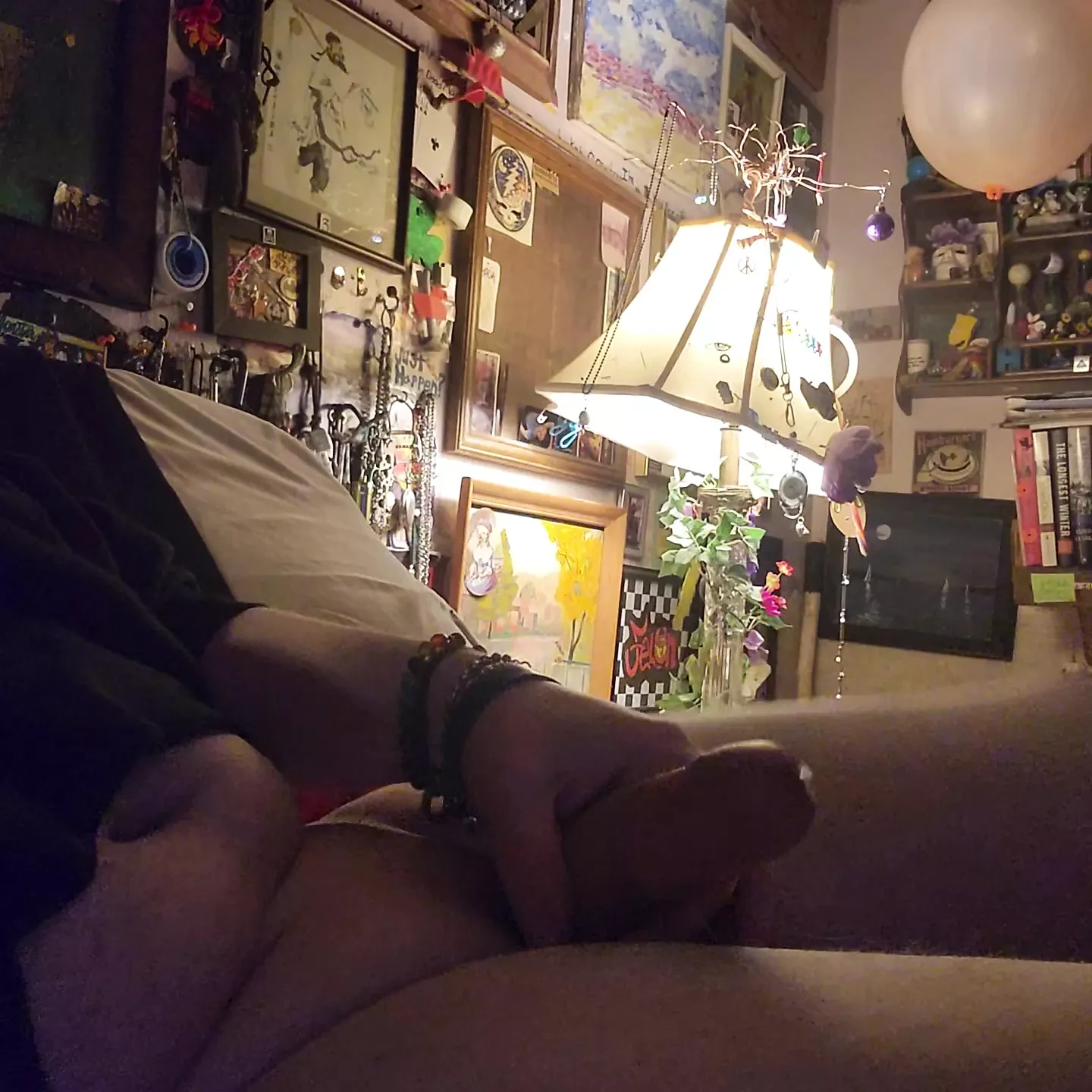 Blowing clouds around my cock getting hard